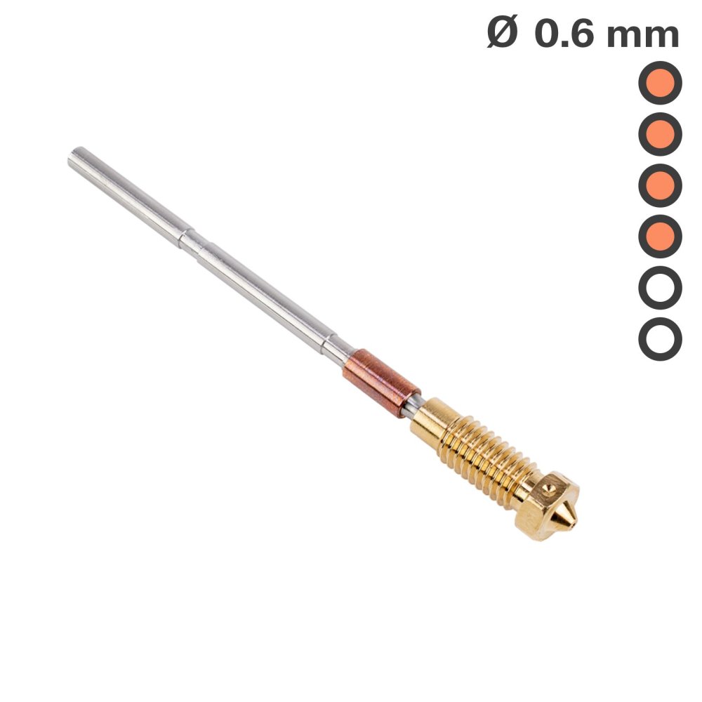 Prusa Nozzle brass 0.6 mm originální tryska pro Nextruder
