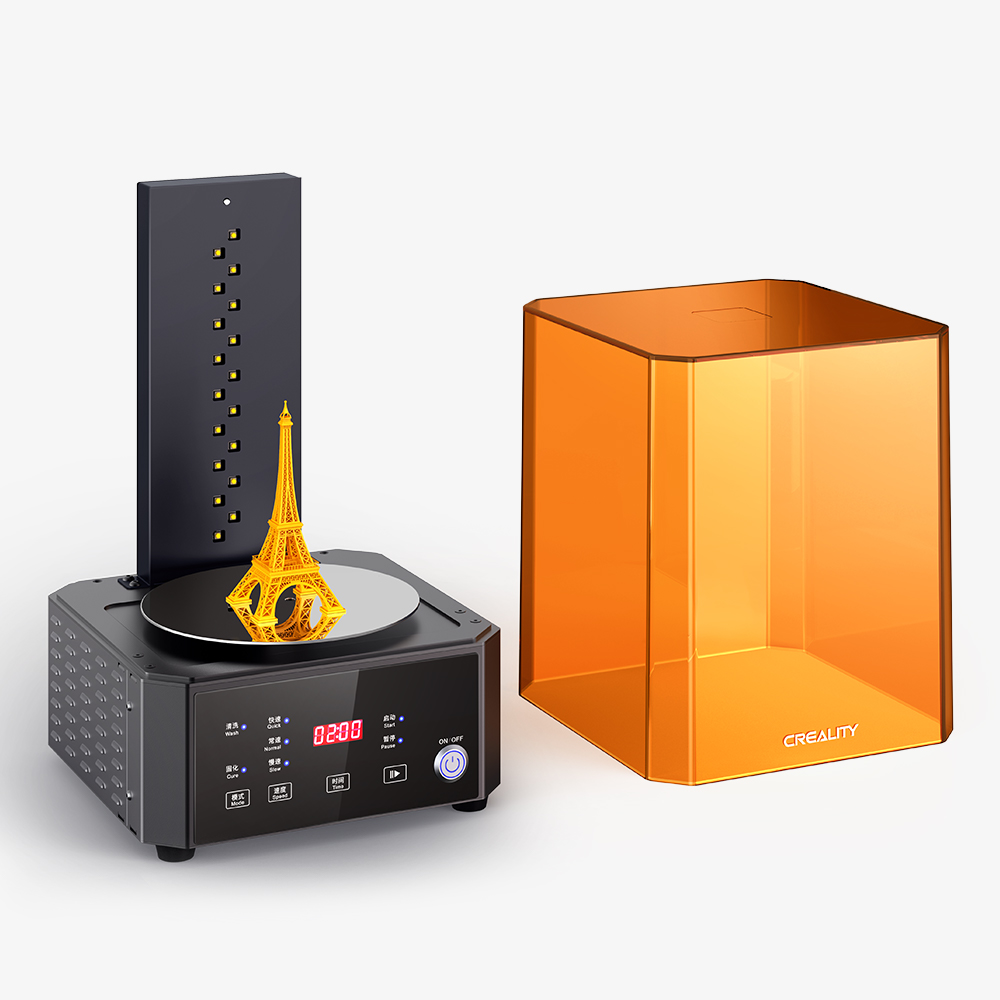 UV curing mode of Creality UW-01 with rotary platform and 405 nm LED