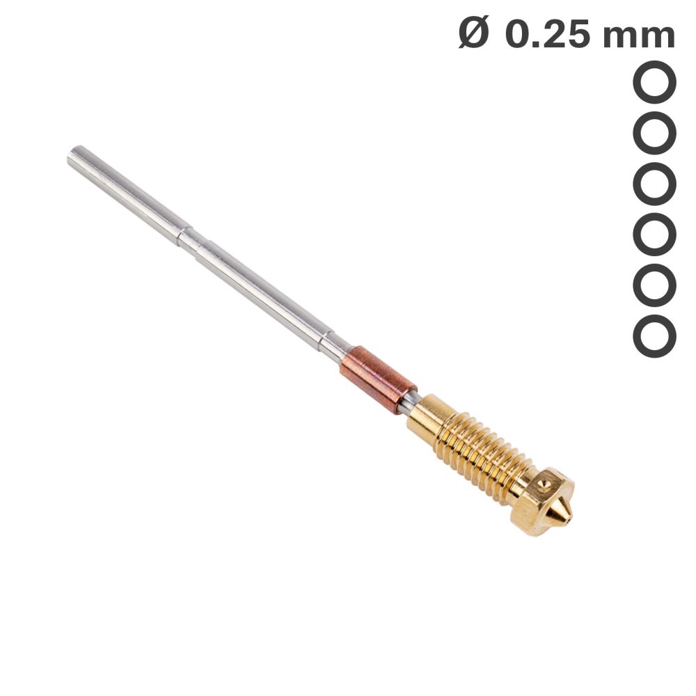 Prusa Nozzle brass 0.25 mm celokovová tryska pro Nextruder