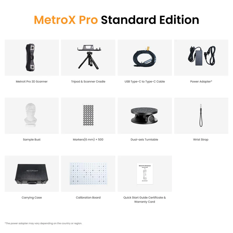 MetroX Pro presnosť skenovania 0,02 mm