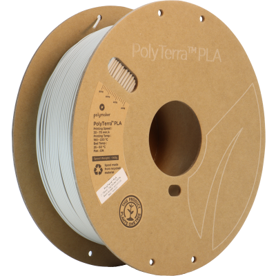 Polymaker PolyTerra PLA 1.75mm 1kg | Biela - Muted white