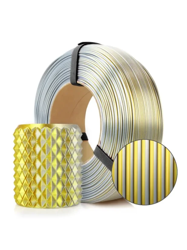Rosa3D Filament PLA Magic Silk 1.75, 1kg, ReFill | Gold-Silver