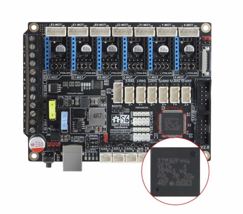 Základní deska Fysetc S6 V2.1, 32-bit