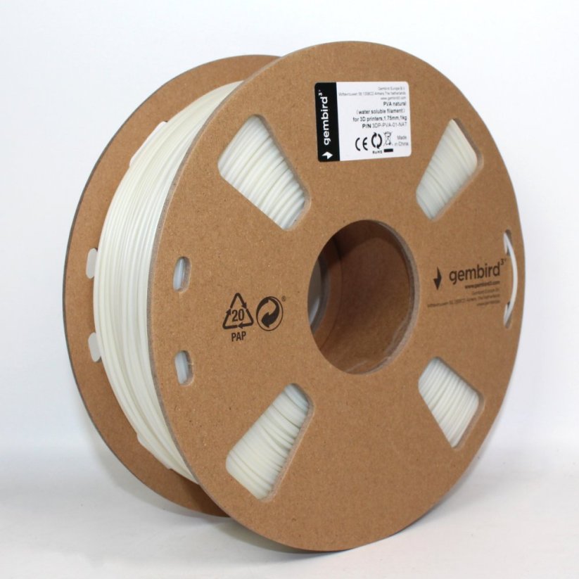 Gembird PVA, 1,75mm, vodou rozpustitelný, 1kg | Natural