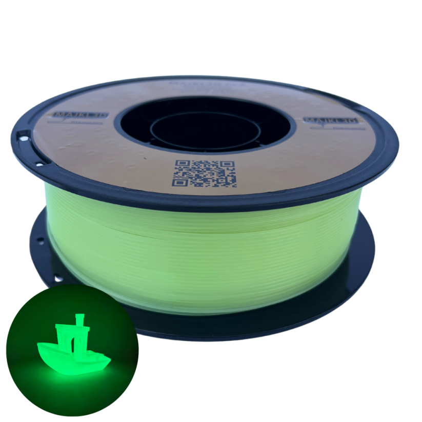 Majkl3D-Filaments Glow PLA 1.75mm 1kg | Žlutozelená, Yellow-Green
