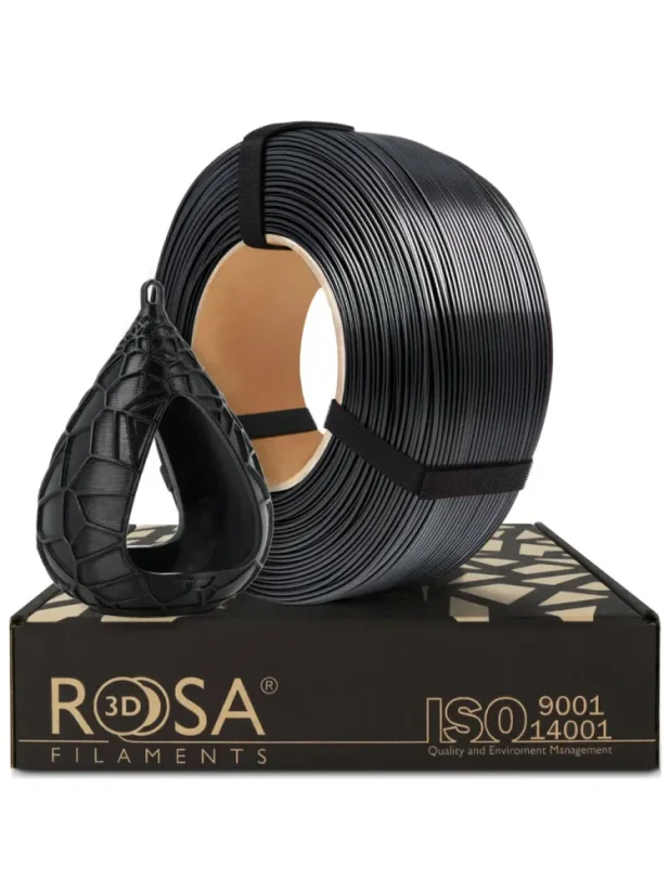 Rosa3D Filament PET-G Standard HS 1.75, 1kg, ReFill | Černá - Black