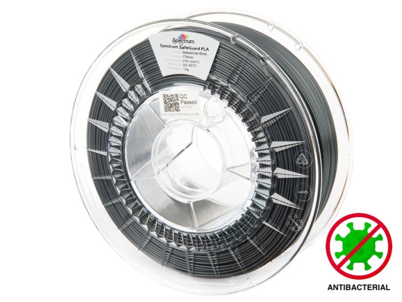 Spectrum Filament SafeGuard PLA 1.75mm 1kg | Sivá - Industrial Grey
