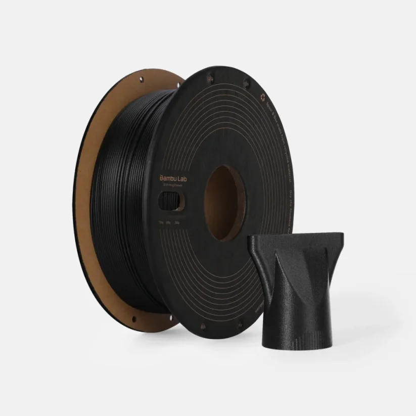 Bambu Lab filament PPA-CF, with spool, 0.75kg | Černá - Black