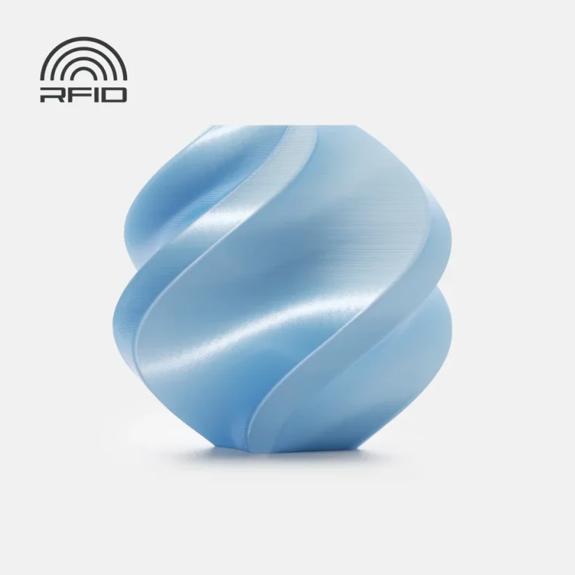 Bambu Lab filament PLA Silk+, 1kg with spool | Baby Blue
