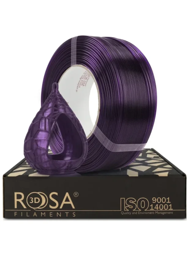 Rosa3D Filament PET-G Standard HS 1.75, 1kg, ReFill | Deep Violet Transparent