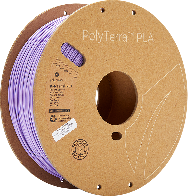 Polymaker PolyTerra PLA 1.75mm 1kg | Fialová - Lavender Purple