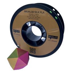 Majkl3D-Filaments Silk Tri-Color PLA 1.75mm 1kg | Gold-Green-Purple
