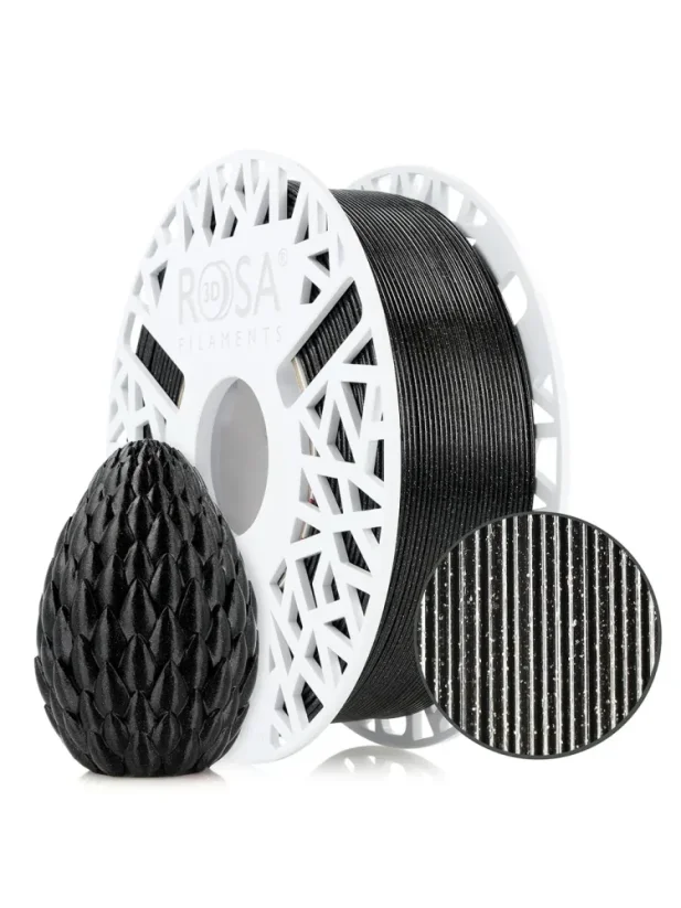 Rosa3D Filament PET-G Galaxy HS 1.75, 1kg, with spool | Black