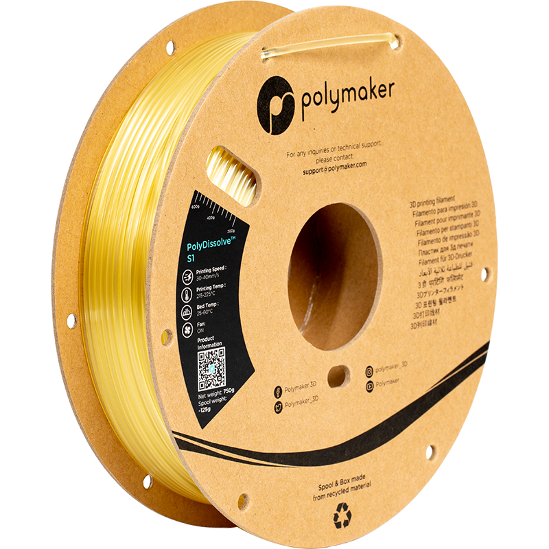 Polymaker Polydissolve S1 PVA, 1.75mm, 750g | vo vode rozpustiteľný filament