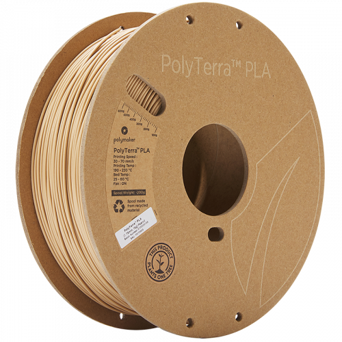 Polymaker PolyTerra PLA 1.75mm 1kg | viac farieb - Farba filamentu, Polymaker: Peanut