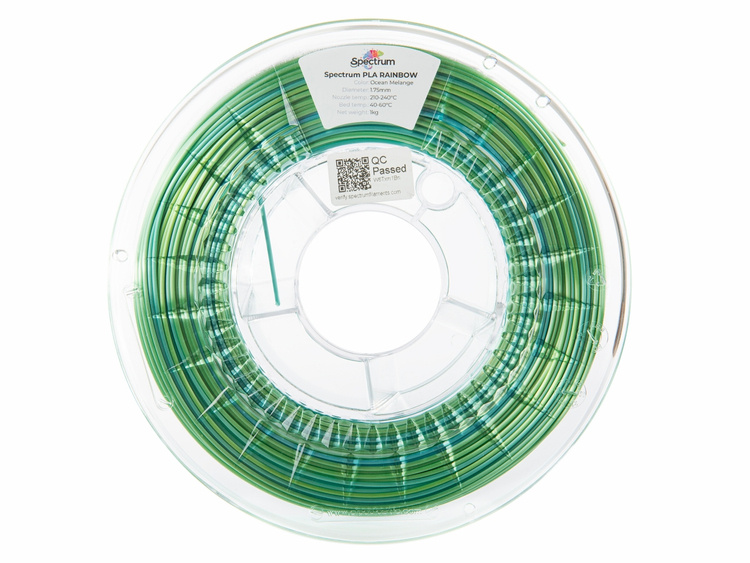 Spectrum filament PLA SILK RAINBOW 1.75mm 1kg | OCEAN MELANGE