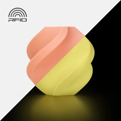 Bambu Lab Filament PLA Glow, with spool, 1kg | Oranžová - Glow Orange