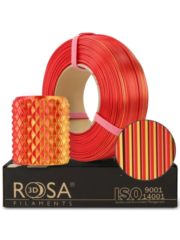 Rosa3D Filament PLA Magic Silk 1.75, 1kg, ReFill | Fire