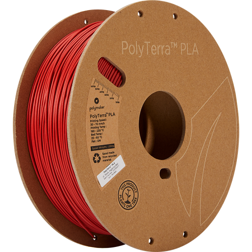 Polymaker PolyTerra PLA 1.75mm 1kg | více barev - Barva filamentu, Polymaker: Červená - Army Red