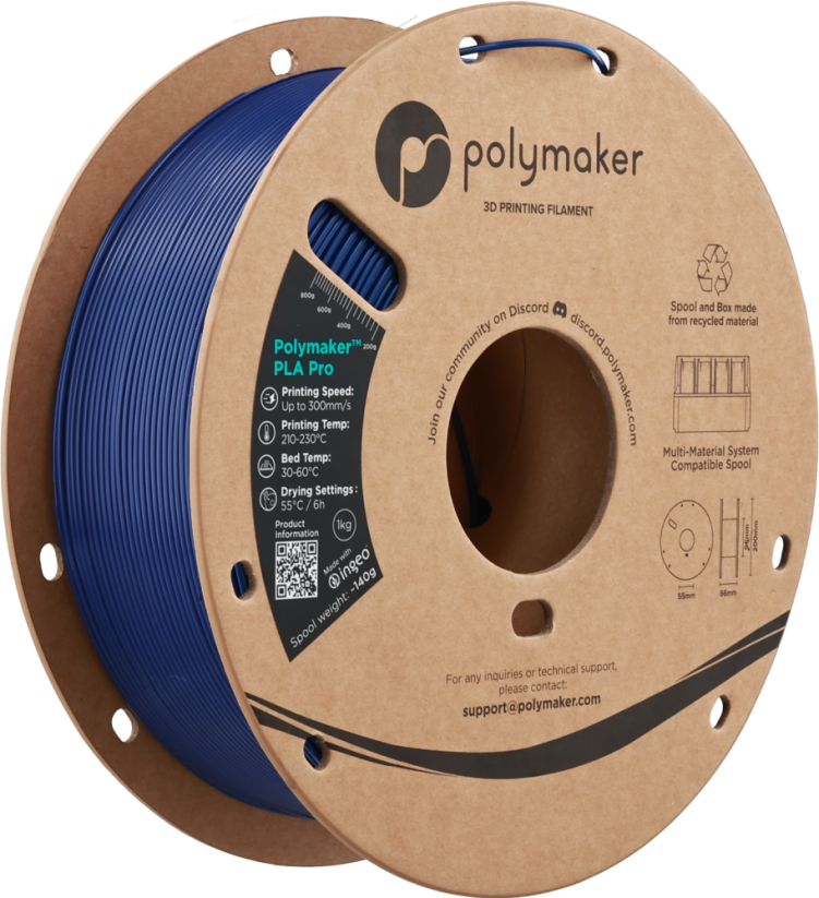 Polymaker PolySonic™ PLA Pro, 1.75mm, 1kg | Blue