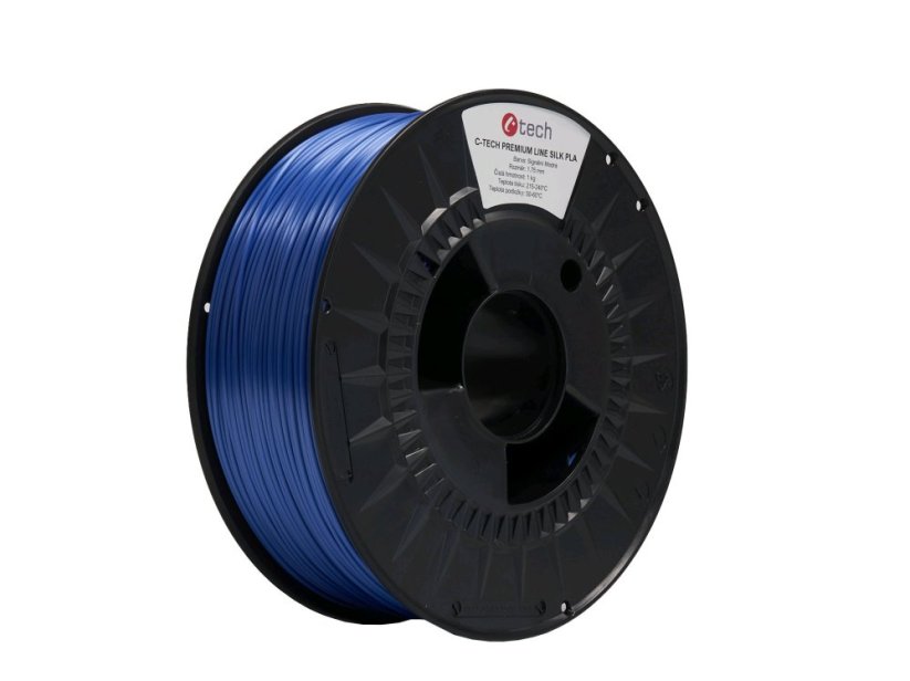 C-Tech Filament Premium, Silk PLA 1 kg | Modrá - Signální modrá
