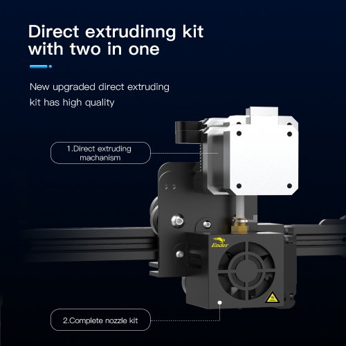 Creality Ender-3 Direct kit, kompletní upgrade na direct extruder | 24V