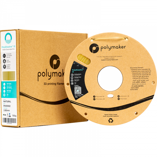 Polymaker Polydissolve S1 PVA, 1.75mm, 750g | vodou rozpustitelný filament
