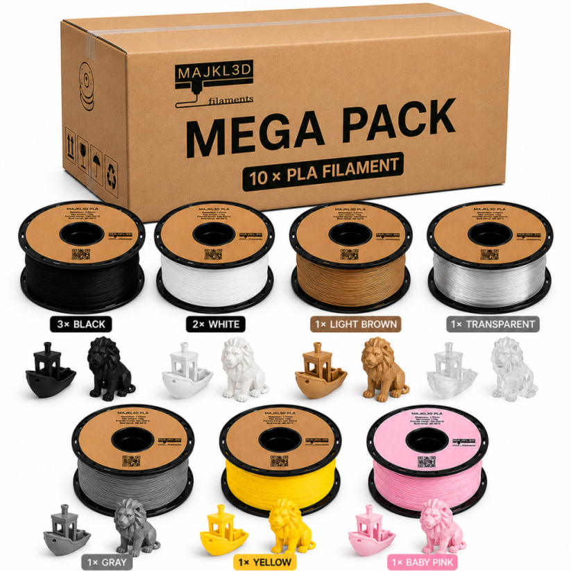 Majkl3D-Filaments PLA | Mega Pack