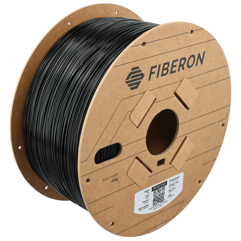 Polymaker Fiberon™ PETG-ESD (dříve PolyMax™ PETG-ESD), 1.75mm, 3 kg | Černá