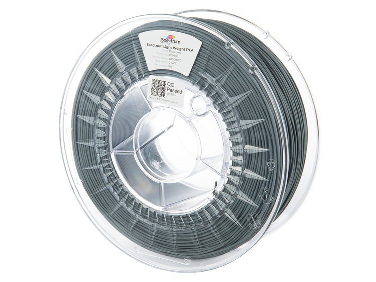 Filament Spectrum LW-PLA UltraFoam 1.75mm DARK GREY 0.75kg