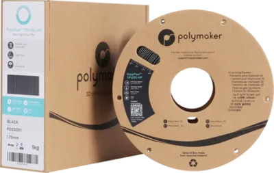 PolyMaker Filament Polyflex TPU 95A HF, 1kg | Černá