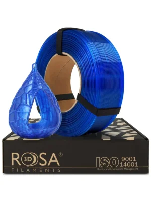 Rosa3D Filament PET-G Standard HS 1.75, 1kg, ReFill | Blue Sky Transparent