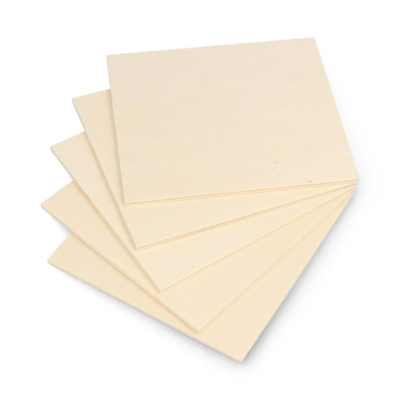 Topolová překližka 3 mm - 110x120 mm - 5 ks