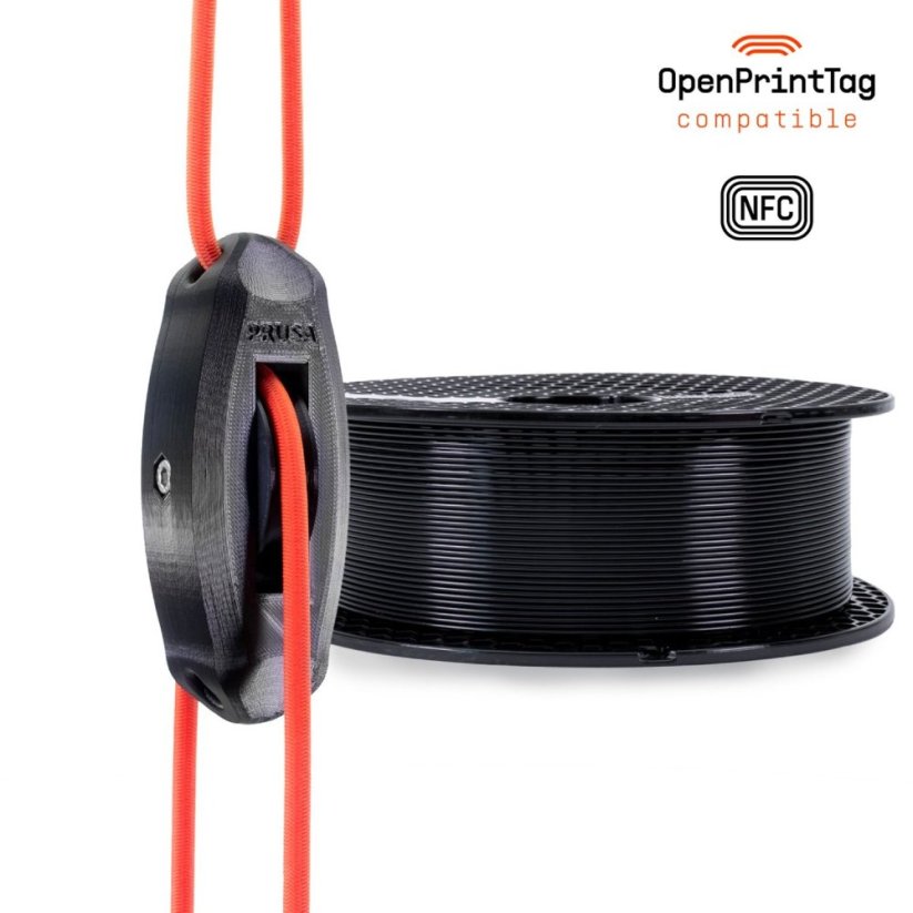 Prusament PC Blend 1.75mm 900g NFC | Čierná - Jet Black