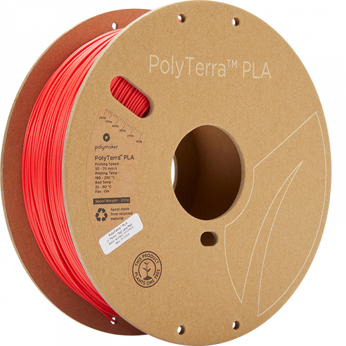 Polymaker PolyTerra PLA 1.75mm 1kg | viac farieb - Farba filamentu, Polymaker: Lava Red