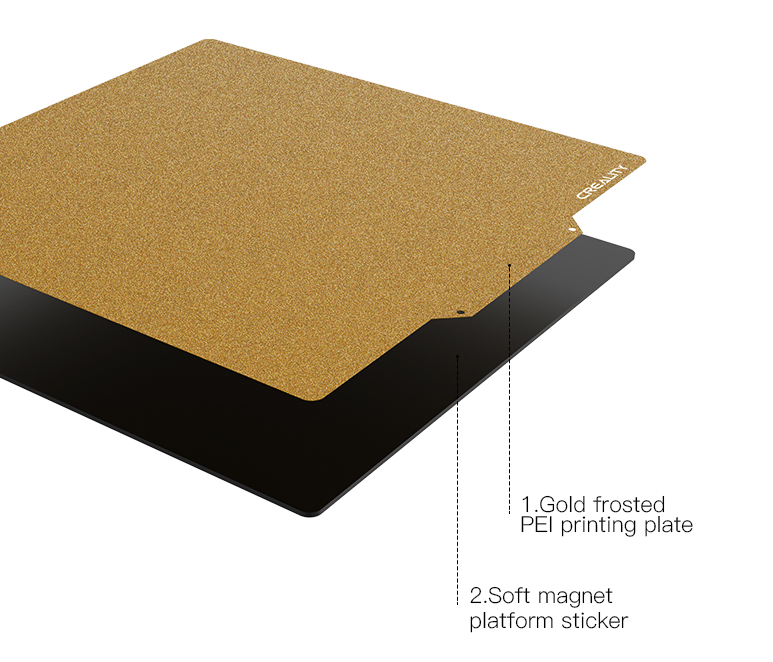 Print plate with PEI powder coated grain for Ender-3 | 235x235mm
