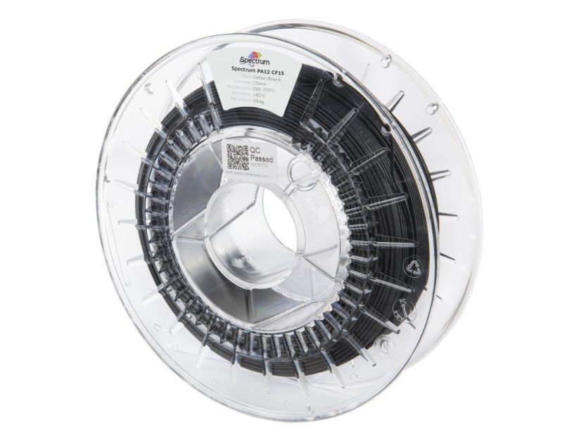 Spectrum filament PA12 CF15 1.75mm Carbon Black | 0.5kg