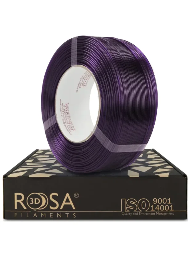 Rosa3D Filament PET-G Standard HS 1.75, 1kg, ReFill | Deep Violet Transparent