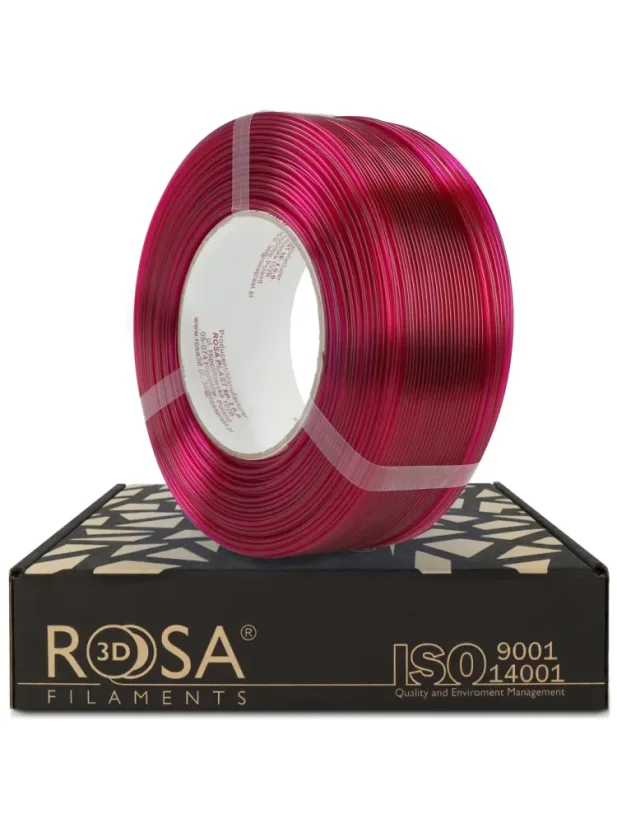 Rosa3D Filament PET-G Standard HS 1.75, 1kg, ReFill | Pink Transparent