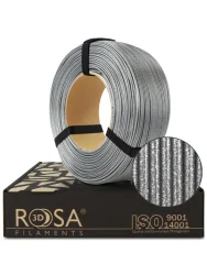 Rosa3D Filament PET-G Standard HS 1.75, 1kg, ReFill | Třpytivá Stříbrná - Glitter Brillant Silver
