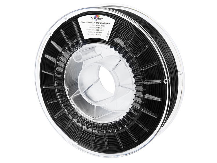 Filament Spectrum LW-ASA UltraFoam 1.75mm TRAFFIC BLACK 0.75kg