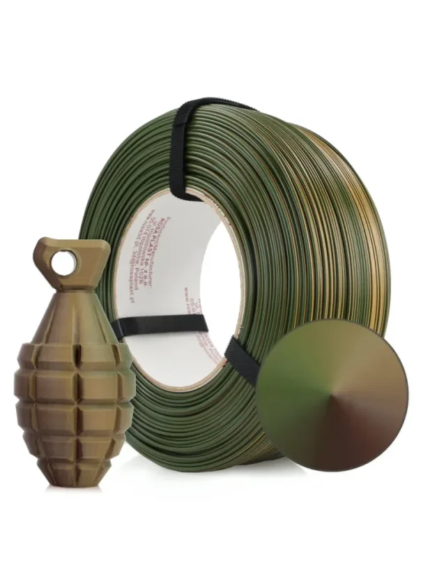 Rosa3D Filament PET-G Magic 1.75, 1kg, ReFill | Army (Green-Beige-Bronze)