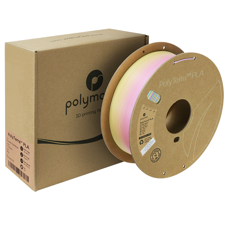 Polymaker PolyTerra Gradient PLA 1,75 mm, 1 kg | Pastel Rainbow