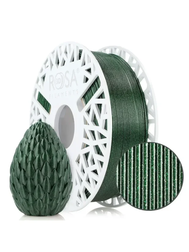 Rosa3D Filament PET-G Galaxy HS 1.75, 1kg, with spool | Zelená - Green