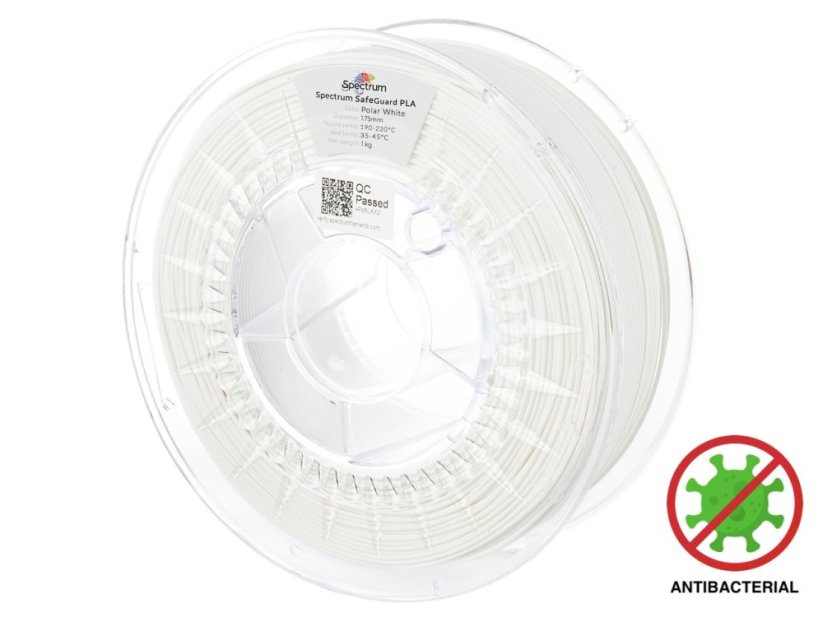 Spectrum Filament SafeGuard PLA 1.75mm 1kg | Polar White