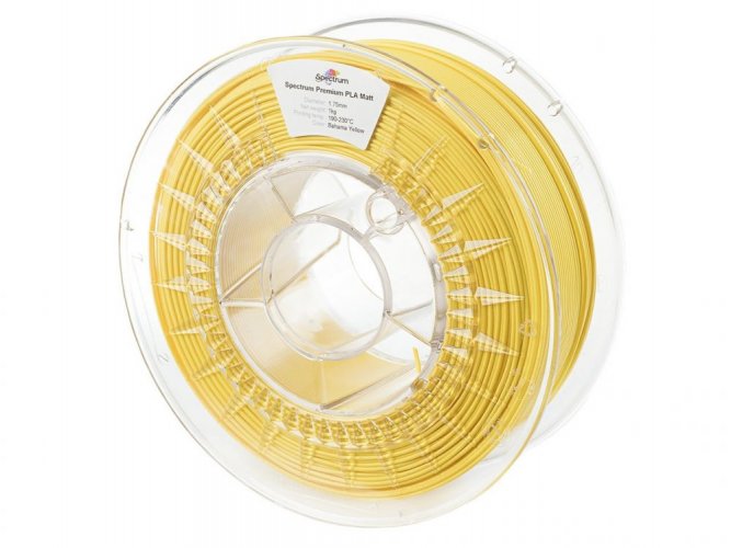 Spectrum filament PLA MATT 1.75mm 1kg | více barev - Farba filamentu, Spectrum: Žltá - Bahama Yellow