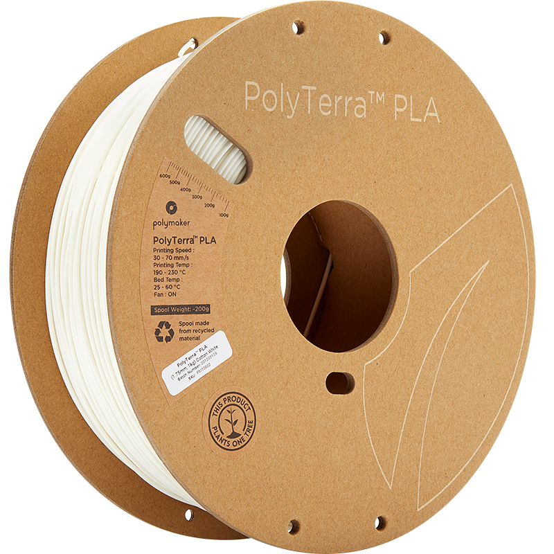 Polymaker Panchroma (PolyTerra) PLA 1.75mm 1kg | Bílá - Cotton White