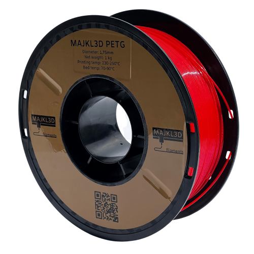 Majkl3D-Filaments PETG 1.75mm 1kg | viac farieb - Barva filamentu, Majkl3D-Filaments: Červená