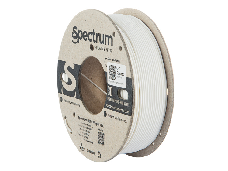 Spectrum Filament Light Weight PLA 1.75mm 250g | Pure White