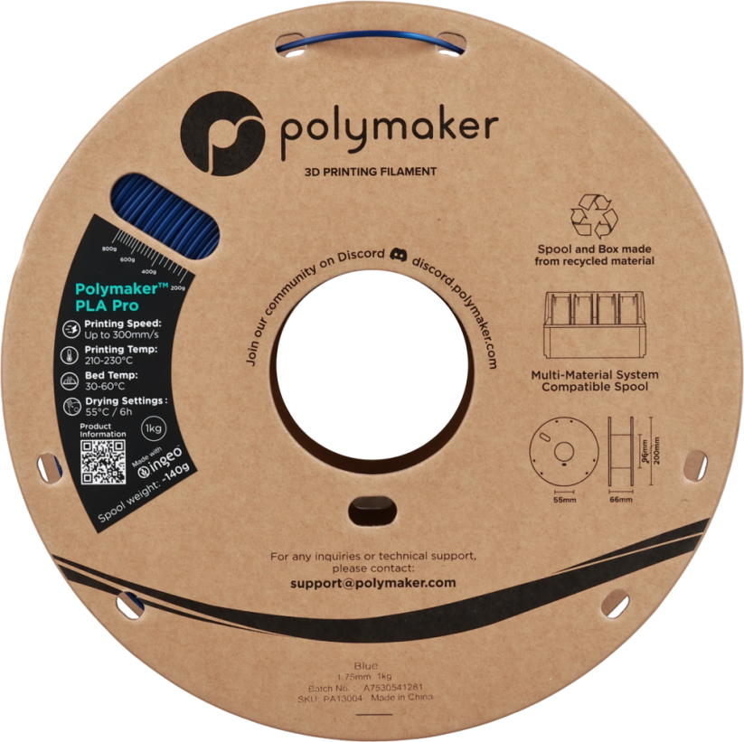 Polymaker PolySonic™ PLA Pro, 1.75mm, 1kg | Blue